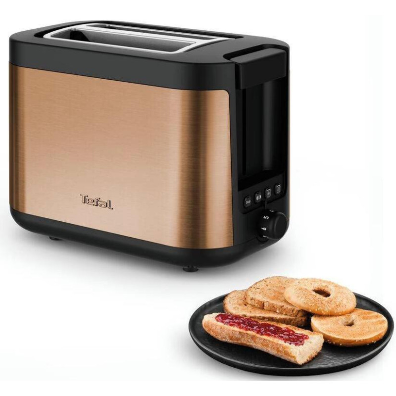Tefal Тостер Tefal Coppertinto 850Вт, розморожування, метал, бронзовий