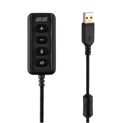 2E Gaming Гарнітура ігрова HG355, 7.1, mini-jack/dual 3.5мм/USB-A, 1.5/1.5/0.2м, чорний