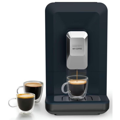 Krups Кавомашина My Coffee 1.5л, зерно, ОLED дисплей, авторецептів - 3, метал, чорний
