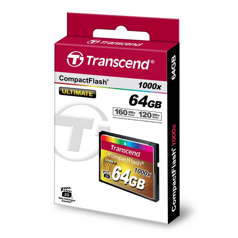 Transcend 1000x CompactFlash (Ultimate)[Карта пам'яті CF 64GB 1000X]