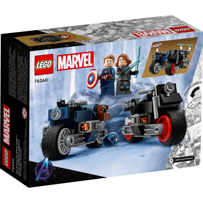 LEGO Конструктор Marvel Мотоцикли Чорної Вдови й Капітана Америка