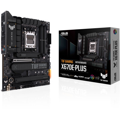ASUS Материнcька плата TUF GAMING X670E-PLUS sAM5 X670 4xDDR5 M.2 HDMI DP ATX