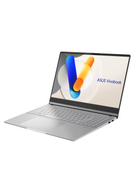 ASUS Ноутбук Vivobook S 15 M5506UA-MA043 15.6" 2.8K OLED, AMD R9-8945HS, 32GB, F1TB, UMA, NoOS, Сріблястий