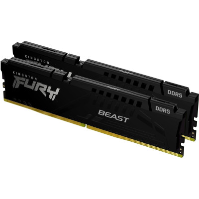 Kingston Пам'ять ПК DDR5 64GB KIT (32GBx2) 6000 FURY Beast Black EXPO