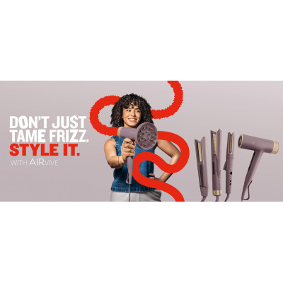 Remington Фен AIRvive, 1600Вт, 3 режими, дифузор, іоніз-я, хол. обдув, фіолетово-золотий