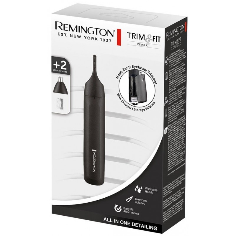 Remington Тример Trim & Fit, ААх1, вібраційний мотор, насадок-3, чохол, титан.напил., чорний