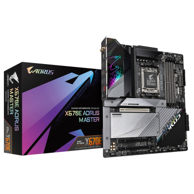 Gigabyte Материнська плата X670E AORUS MASTER sAM5 X670 4xDDR5 M.2 HDMI DP mATX
