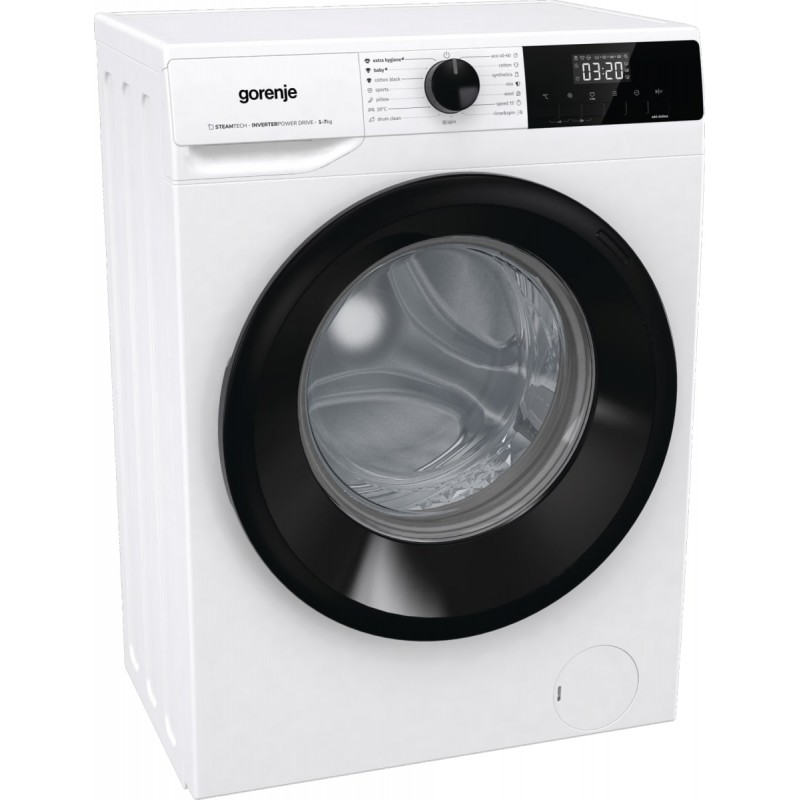 Gorenje Пральна машина фронтальна, 7кг, 1400, A+++, 47см, дисплей, пара, інвертор, білий