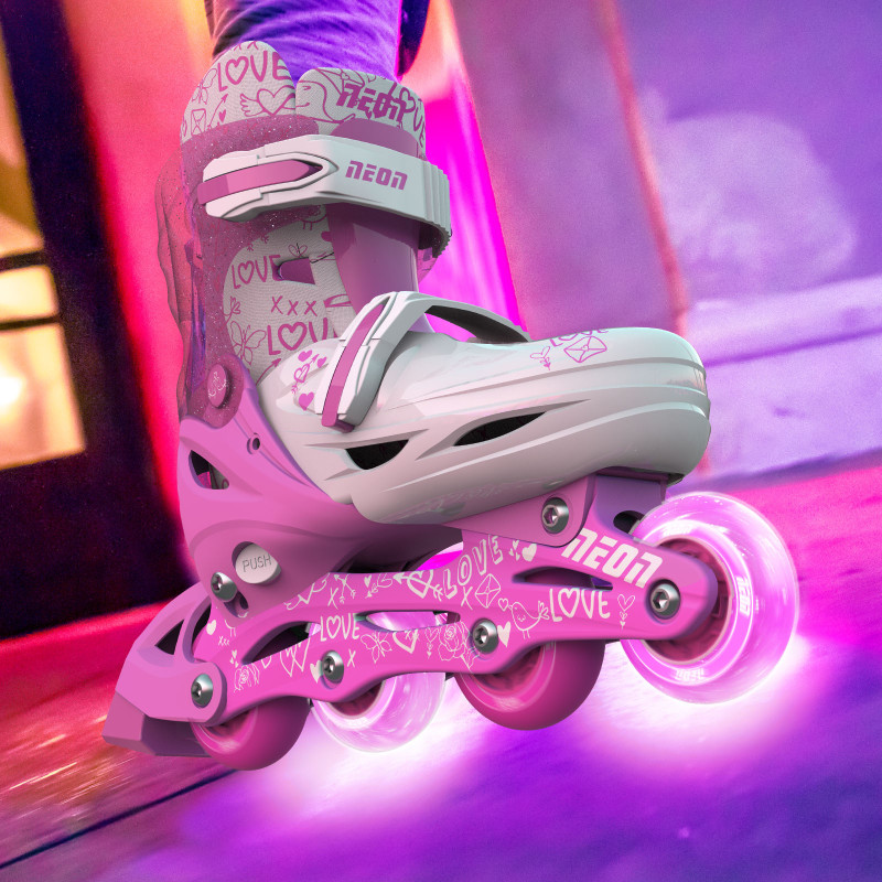 NEON Ролики INLINE SKATES Рожевий (Розмір 30-33)