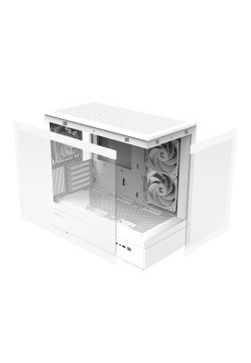 Zalman Корпус P30 White V2, без БР, 1xUSB3.0, 1хUSB Type-C, 3x120мм ARGB, TG Front/Side Panel, mATX, білий