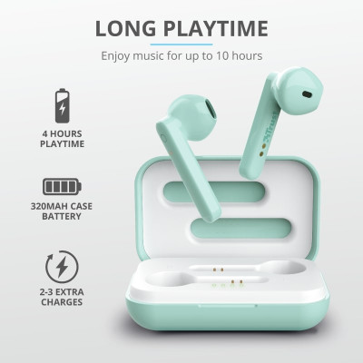 Trust Навушники Primo Touch True Wireless Mic Mint