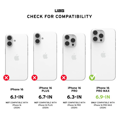 UAG Чохол для iPhone 16 Pro Max, Pathfinder Clear Magsafe, Ice