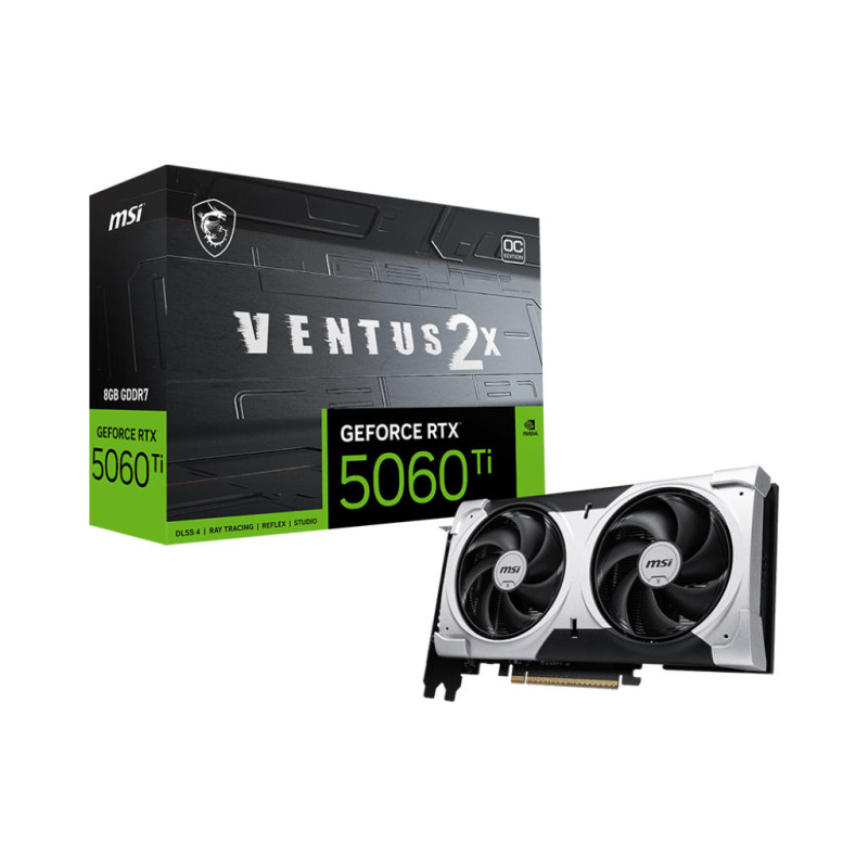 MSI Відеокарта GeForce RTX 5060 Ti 8GB GDDR7 VENTUS 2X OC PLUS