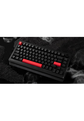 Lemokey Клавіатура механічна X4 84Key, Keychron Red, USB-A, QMK/VIA, Hot-Swap, EN/UKR, RGB, чорний