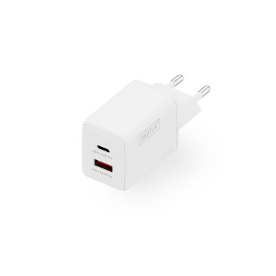 Digitus Зарядний пристрій GaN 1хUSB-C, 1хUSB-A, 45W