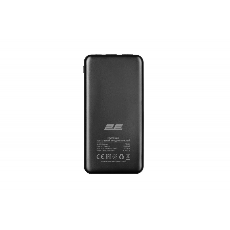 2E Універсальна літієва батарея Power Bank Slim 10000mAh Black