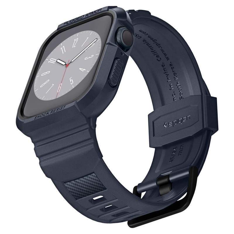 Spigen Чохол та ремінець 2в1 для Apple Watch 45mm/44mm Rugged Armor Pro, Charcoal Gray