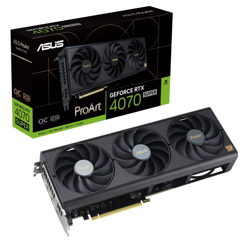 ASUS Відеокарта GeForce RTX 4070 SUPER 12GB GDDR6X PROART OC PROART-RTX4070S-O12G