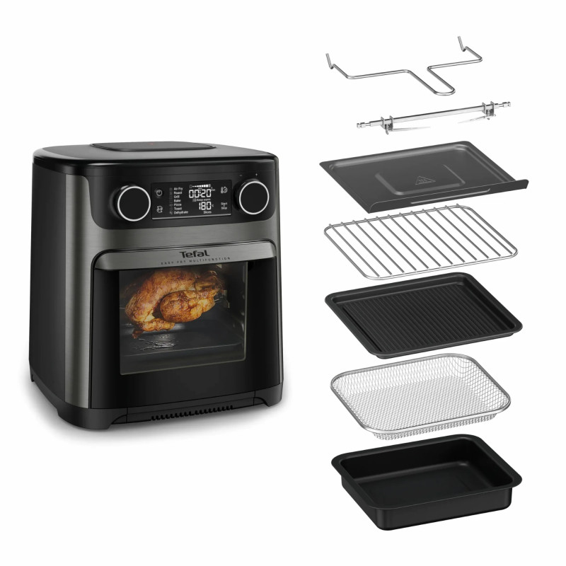 Tefal Мультипіч Easy Fry Multifunctional, 1800Вт, механічне керув., 9 програм, пластик, чорний
