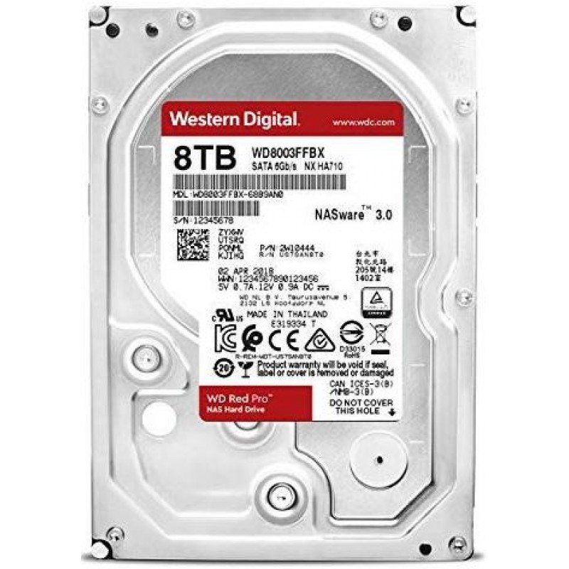 WD Жорсткий диск WD 8TB 3.5" 7200 256MB SATA Red Pro NAS