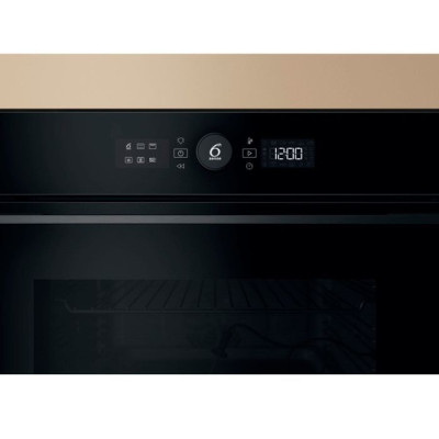 Whirlpool Духова шафа електрична, 73л, A+, дисплей, конвекція, піроліз, телескопічні напрямні, чорний