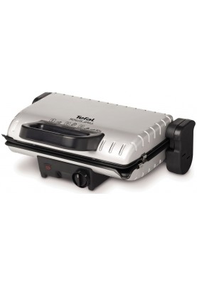 Tefal Гриль прижимний MinuteGrill 1600Вт, темп. режимів-3, з`ємні пластини, розкриття на 180°, метал