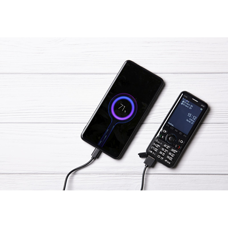 2E Мобільний телефон E240 POWER 2.4" 2SIM, 3000мА•год, чорний