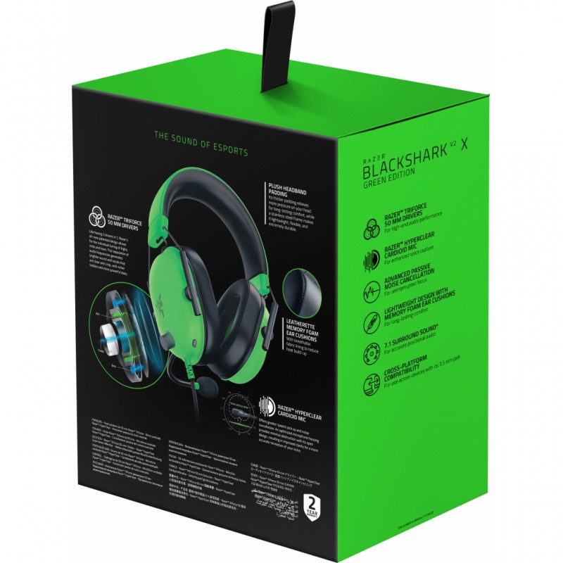 Razer Гарнітура Blackshark V2 X 3.5мм Green