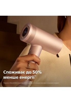 Philips Фен 8000 Series, 1400Вт, 3 режими, іонізація, хол. обдув, турборежим, рожевий