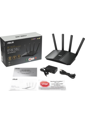 ASUS Маршрутизатор RT-BE58U BE3600, 4xGE LAN, 2,5xGE WAN, 1xUSB3.2, MESH