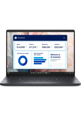 Dell Ноутбук Pro 13 13.3" QHD+ Touch, Intel U7 268V, 32GB, F512GB, UMA, Win11P, чорний