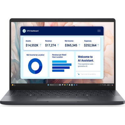 Dell Ноутбук Pro 13 13.3" QHD+ Touch, Intel U7 268V, 32GB, F512GB, UMA, Win11P, чорний