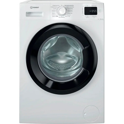 Indesit Пральна машина Indesit фронтальна, 6кг, 1200, A+++, 44.6см, дисплей, пара, інвертор, люк чорний, білий