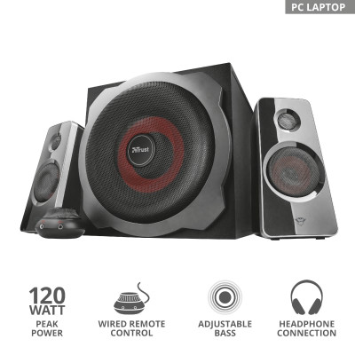 Trust Акустична система (Колонки) 2.1 GXT 38 Tytan Ultimate Bass Speaker Set BLACK