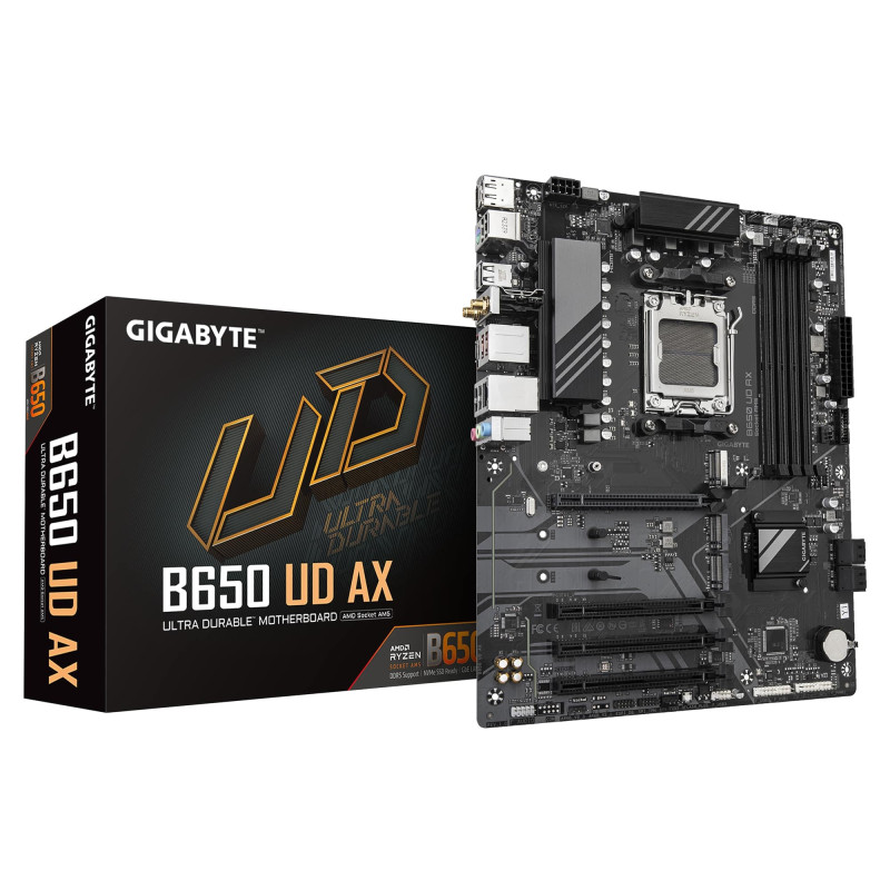 Gigabyte Материнська плата B650 UD AX sAM5 B650 4xDDR5 M.2 HDMI DP ATX