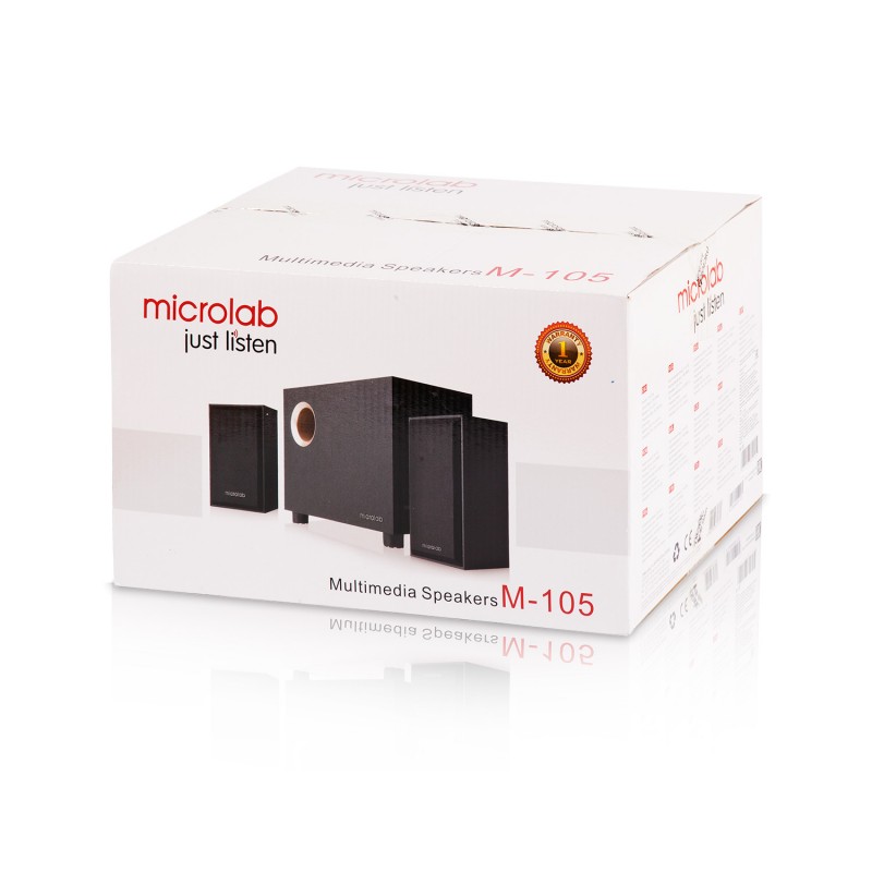 Microlab Акустична система M-105 2.1, 10W, mini-jack, чорний