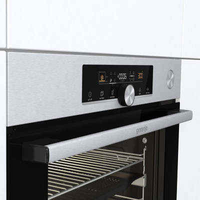 Gorenje Духовий шафа електричний, 77л, A+, пара, пригот. на декількох рівнях, дисплей, нерж
