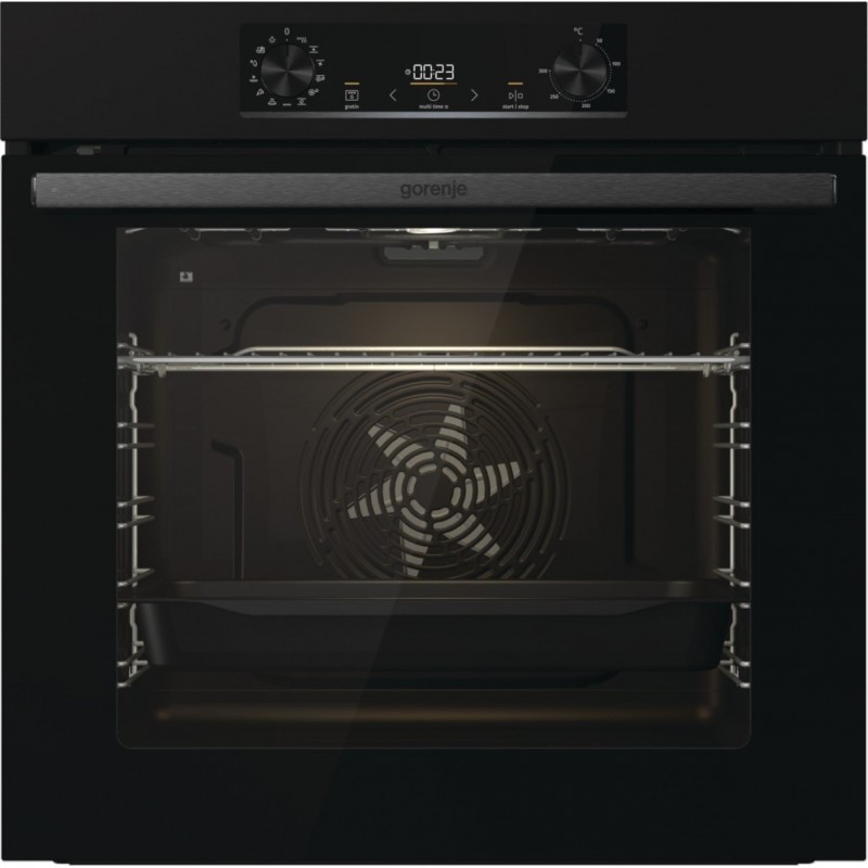 Gorenje Духова шафа електрична, 77л, A+, пара, дисплей, IconLed, піроліз, чорний