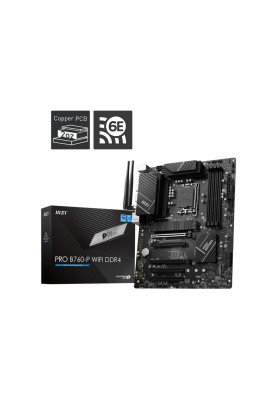 MSI Материнська плата PRO B760-P WIFI DDR4 s1700 B760 4xDDR4 HDMI DP ATX