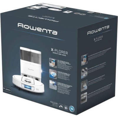 Rowenta Робот-пилосос Rowenta миючий X-PLORER Serie 580 Max Animal, 10000ПаВт, h=9.7см, 0.22л, конт пилок -0.3л, автон. робота до 120хв, білий Rowenta Робот-пилосос Rowenta миючий X-PLORER Serie 580 Max Animal, 10000ПаВт, h=9.7см, 0.22л, конт пилок -0.3л, автон. робота до 120хв, білий