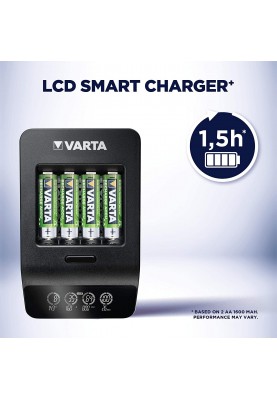 VARTA Зарядний пристрій LCD Smart Plus CHARGER+4xAA 2100 mAh