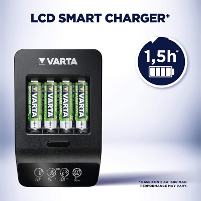 VARTA Зарядний пристрій LCD Smart Plus CHARGER+4xAA 2100 mAh