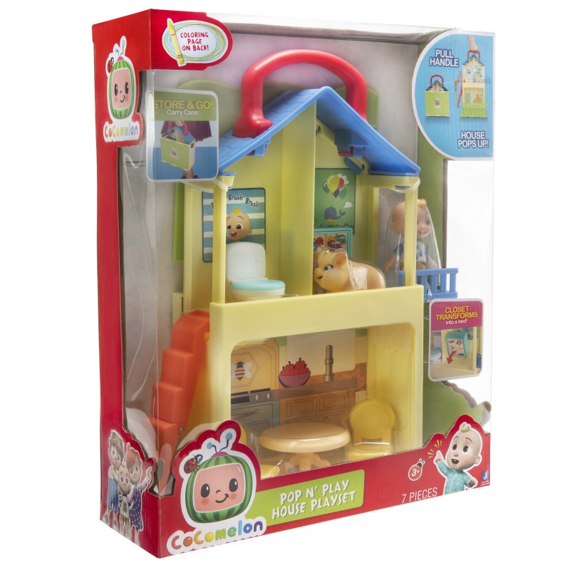 CoComelon Ігровий набір Medium Playset Pop n' Play House - 2 фігурки та 5 аксесуарів