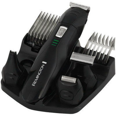 Remington Набір для стрижки, для бороди Edge all in one kit, вусів, голови, носа і тіла, акум., насадок-10, титан.напил., чорний