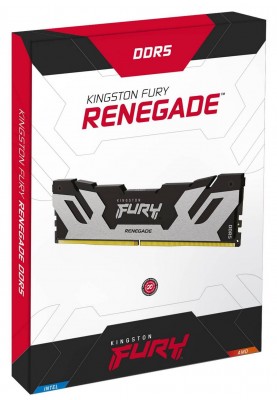 Kingston Пам'ять ПК DDR5 32GB KIT (16GBx2) 6000 FURY Renegade Срібний