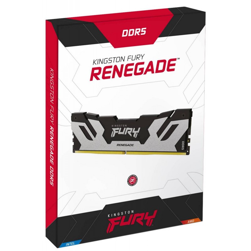 Kingston Пам'ять ПК DDR5 32GB KIT (16GBx2) 6000 FURY Renegade Срібний