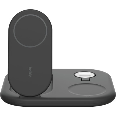 Belkin Зарядний пристрій бездротовий 3в1 Magnetic Foldable iPhone/Watch/AirPods, Qi2 15Вт, чорний