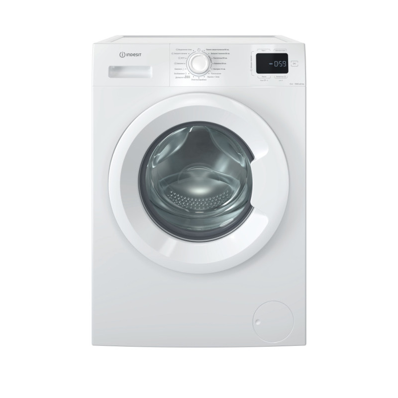 Indesit Пральна машина фронтальна, 6кг, 1000, A+++, 44.6см, дисплей, пара, інвертор, білий