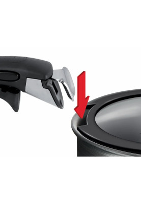 Tefal Набір скляних кришок Ingenio, 16см, 18см, 20см, скло, пластик, чорний