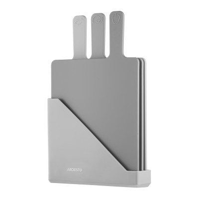 ARDESTO Набір дошок кухонних на підставці Ardesto Fresh, 3шт, 24.1х33х7.9см, пластик